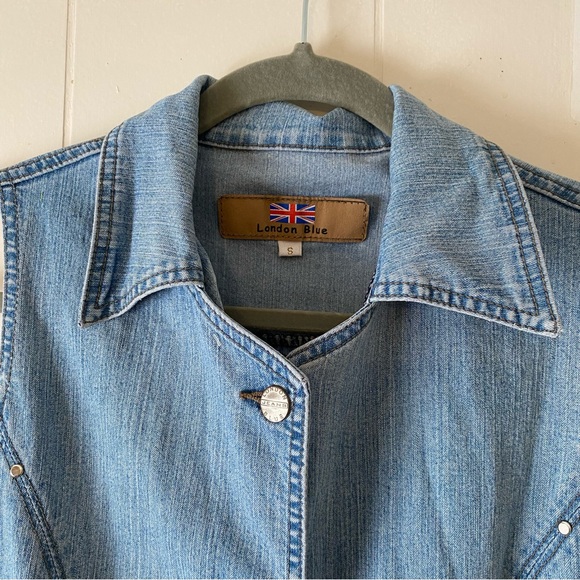 Blue Jean Studded Dress - Picture 5 of 9